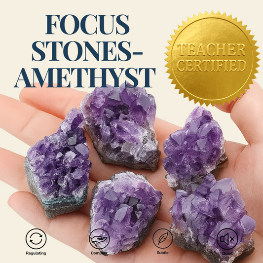 Pair of Focus Stones - Natural Amethyst